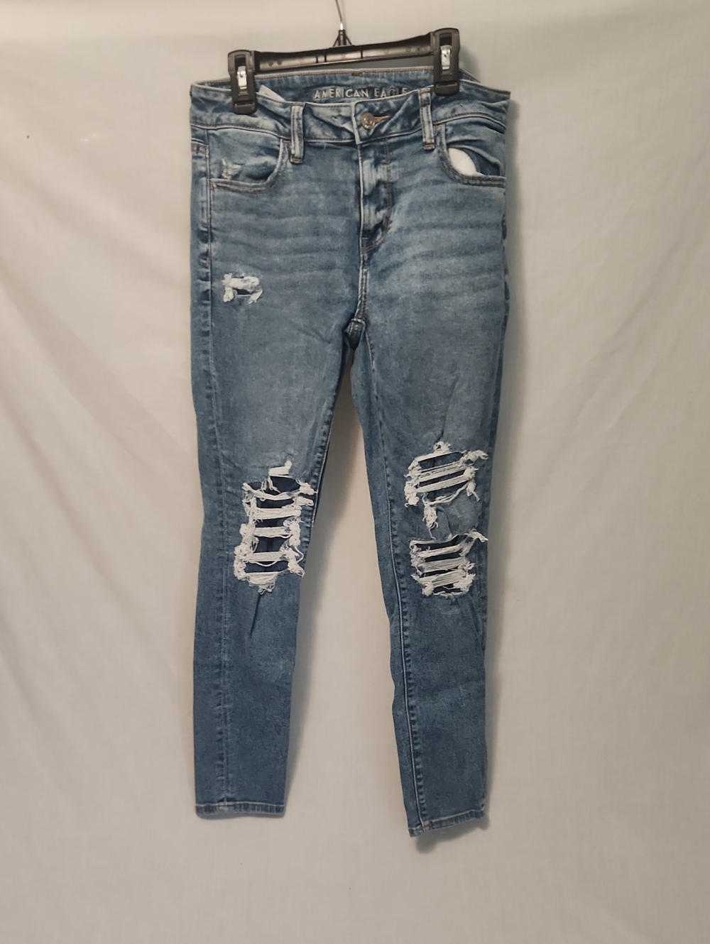American Eagle Outfitters Light Blue Ripped Skinny Jeans